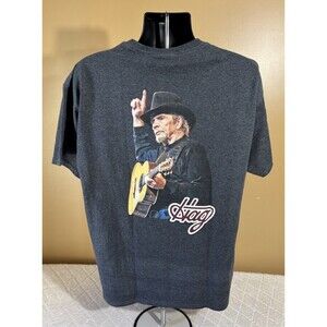 VTG Merle Haggard The Working Man The Legend The Poet The Okie  2 Sided Tee  XL